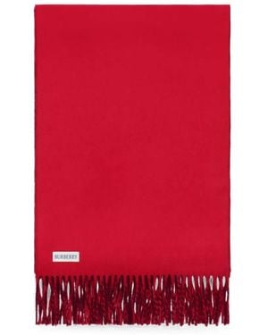 Burberry Knight Cashmere Scarf - Red