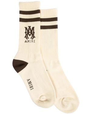 Amiri Logo-Embellishment Socks - Natural