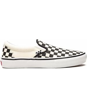 Vans Skate Slip-On "Checkerboard" Trainers - White