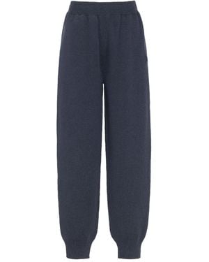Barrie Logo-Embroidered Trousers - Blue