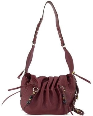 Isabel Marant Bolton Leather Shoulder Bag - Purple