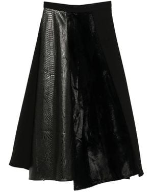 Junya Watanabe Asymmetric Hem Skirt - Black