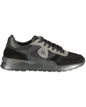 Blauer Ozark 01 Nus Logo-Patch Paneled Sneakers - Black