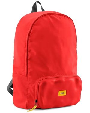 Crash Baggage Quilted Pocket Backpack - Red