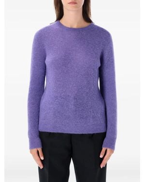 AURALEE Sheer Knit Sweater - Purple