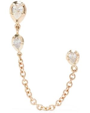 Jacquie Aiche 14Kt Sophia Diamond Chain Earring - Metallic