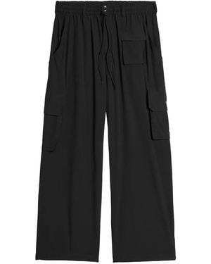 Y-3 Pantalones Con Bolsillos Cargo - Negro