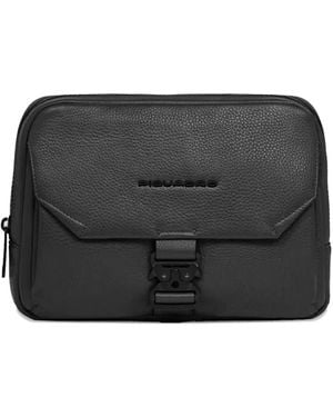 Piquadro Maletín con logo en relieve - Negro
