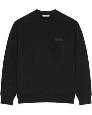 Givenchy Fleece Sweatshirt With Grosgrain Paris Detail - Black
