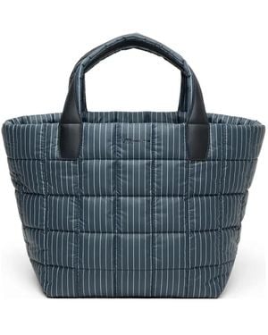 VEE COLLECTIVE Porter Quilted Pinstripe Tote Bag - Blue