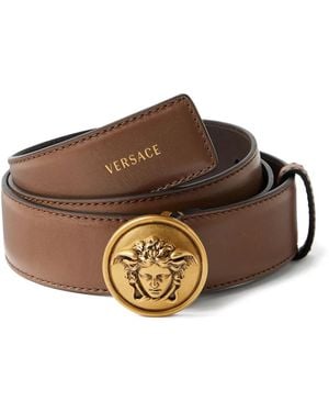 Versace Ceinture En Cuir 3,5 Cm - Brown