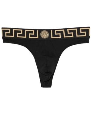 Versace 'Greca Medusa' Slip - Schwarz