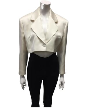 Magda Butrym Padded-shoulder Single-breasted Blazer - ナチュラル