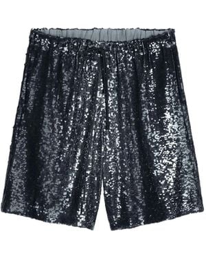 Dries Van Noten Shorts Mit Paillettenverzierung - Grau