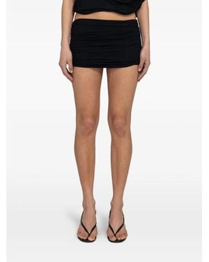 GIMAGUAS Daria Ruched Mini Shorts - Black
