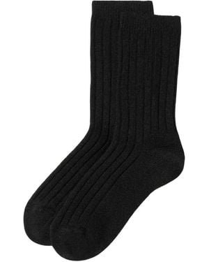 Swedish Stockings Ribbed Bodil Socks - Black