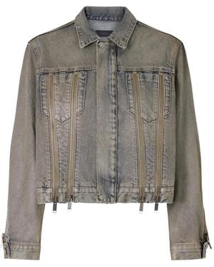 Haikure Zip-Detail Jacket - Gray