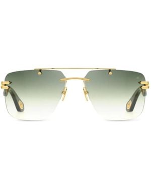 Maybach The President Geometric-Frame Sunglasses - Green