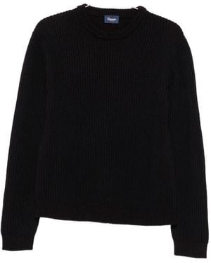 Drumohr Ribbed-Knit Wool Sweater - Black
