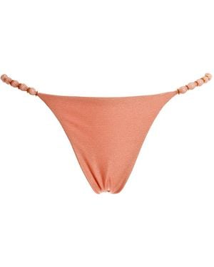 Agua Bendita Bikini mit Perlenriemen - Weiß