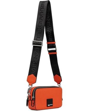 Karl Lagerfeld Sac À Bandoulière À Double Zips - Red