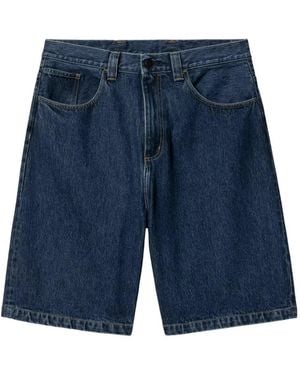 Carhartt Brandon Logo-Patch Denim Shorts - Blue