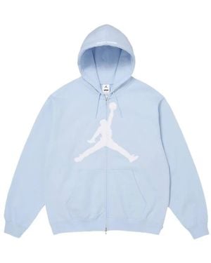 Supreme X Jordan Zip-Up Hoodie - Blue
