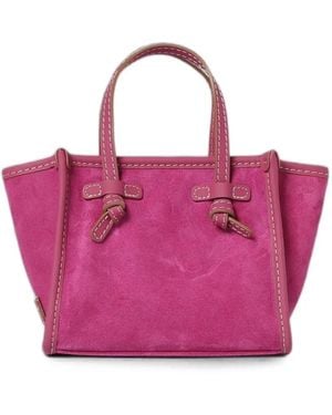 Gianni Chiarini Small Miss Marcella Suede Tote Bag - Pink