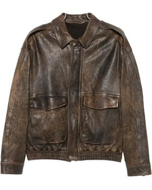 Salvatore Santoro Distressed-Effect Jacket - Brown