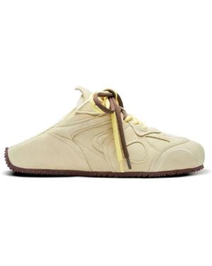 Axel Arigato Slow Lace-Up Suede Mules - White