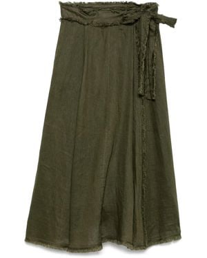 P.A.R.O.S.H. Linen Maxi Skirt - Green