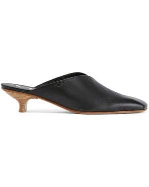 Giuseppe Zanotti Square-Toe Leather Mules - Black