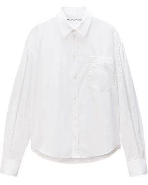 Alexander Wang Hemd mit Schlitzen - Weiß