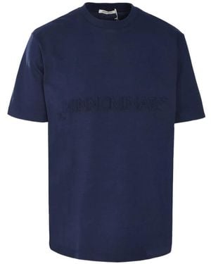 hinnominate Embossed-Logo T-Shirt - Blue