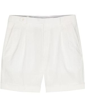 Brioni Seersucker Chino Shorts - White