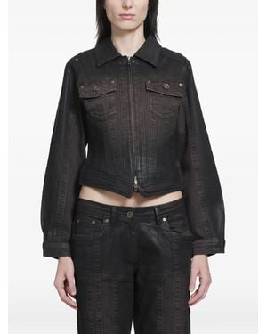 KNWLS Alice Panelled Denim Jacket - Black