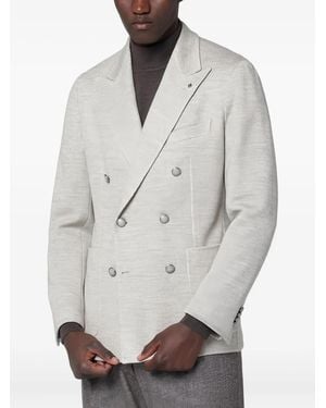 Tagliatore Montecarlo Double-Breasted Blazer - Grey