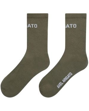 Axel Arigato Logo-Intarsia Crew Socks - Green