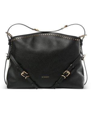 Givenchy Medium Voyou Studded Buckle Shoulder Bag - Black