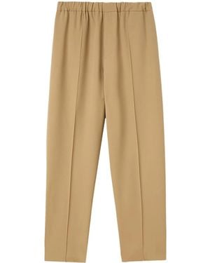 Jil Sander Elasticated-Waist Tapered Pants - Natural
