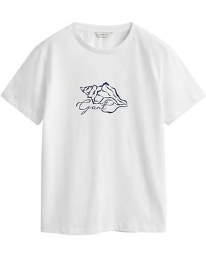 GANT Shell-Print T-Shirt - White
