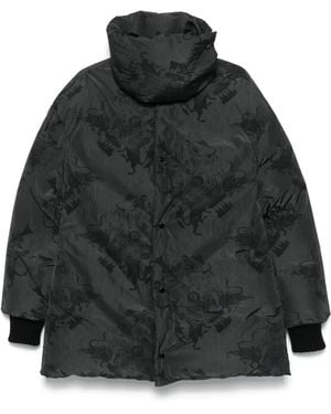 Fabiana Filippi Graphic-Print Coat - Black