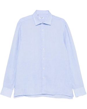 Cesare Attolini Spread-Collar Button-Down Shirt - Blue
