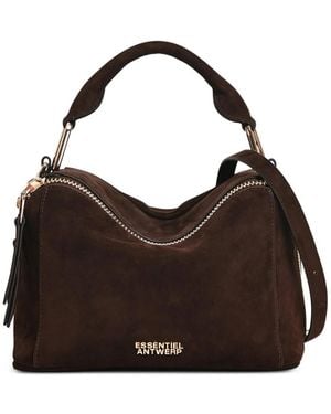 Essentiel Antwerp Karin Suede Tote Bag - Brown