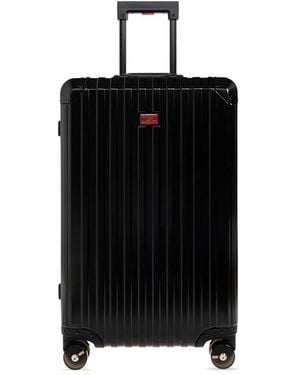 DIESEL Ribbed Logo-Plaque Suitcase - Black