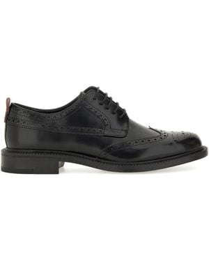 HUGO Brogue Lace-Up Loafers - Black