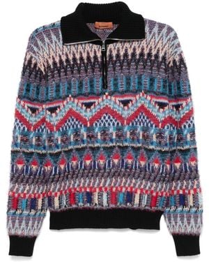 Missoni Gemusterter Pullover - Schwarz