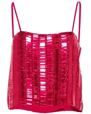 Pinko Tonante sequin-embellished top - Rot