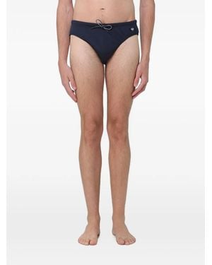 Emporio Armani Costume Da Bagno Con Applicazione - Blu