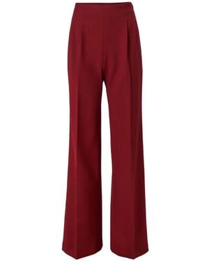 Carolina Herrera Marisol Wide-Leg Palazzo Trousers - Red